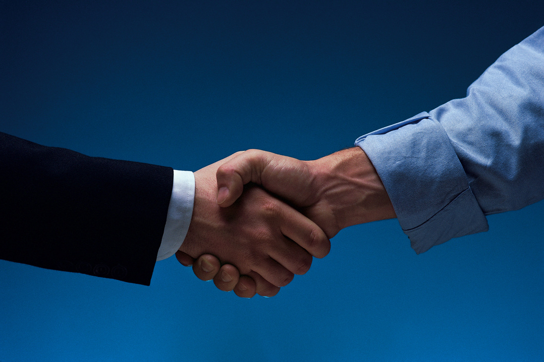 Handshake between businessmen